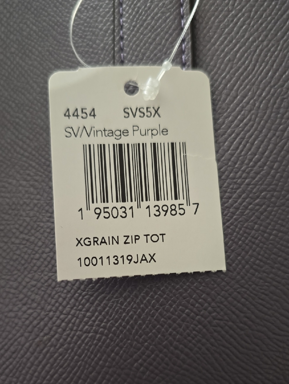 COACH 4454 Zip Top City Tote Dusty Purple Crossgrain Leather Shoulder Bag NWT - Picture 15 of 15